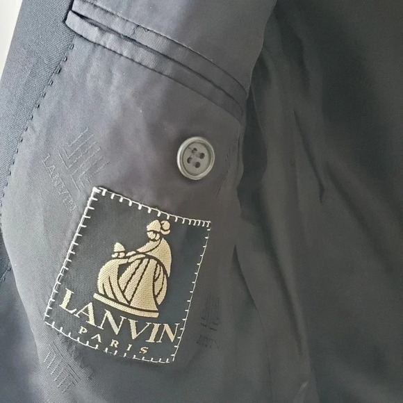 Vintage  Lanvin black blazer gold buttons - Picture 9 of 14